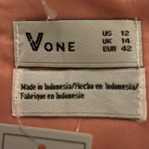 Anthropologie VONE Kirana Floral Embroidered Floral Lace Dress Size 12 - Picture 8 of 9